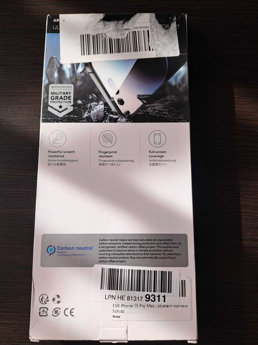 Zestaw folii ochronnych ze szkła hartowanego ESR iPhone 15 Pro Max