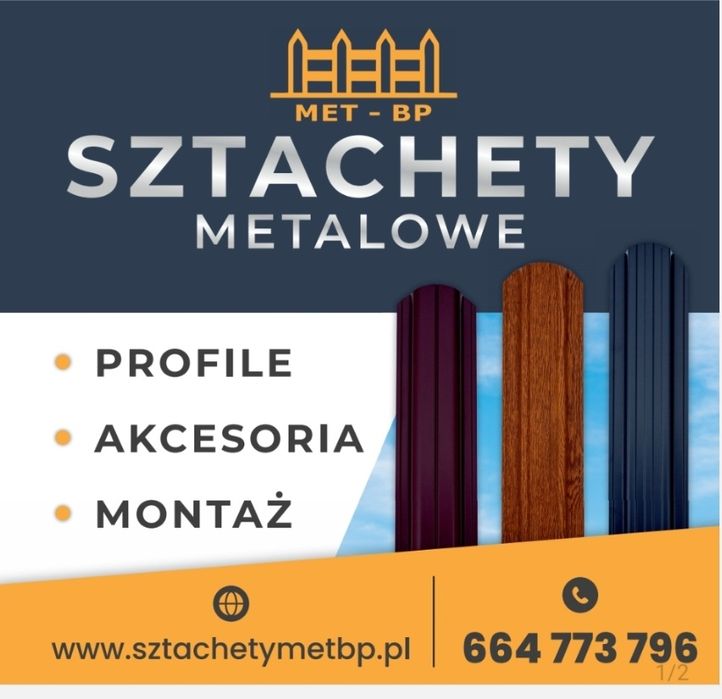Sztachety sztachetki  metalowe panele poziome PRODUCENT