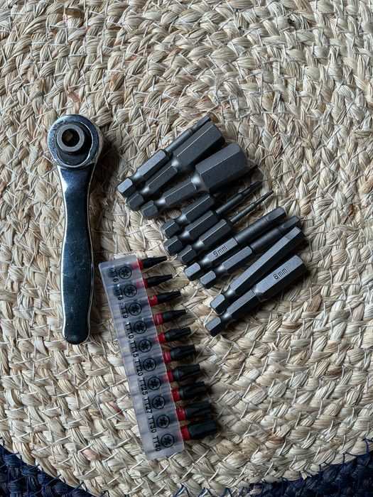 Набор инструментов 22 предмета трещотка 1/4 бити torx шестигранки нови