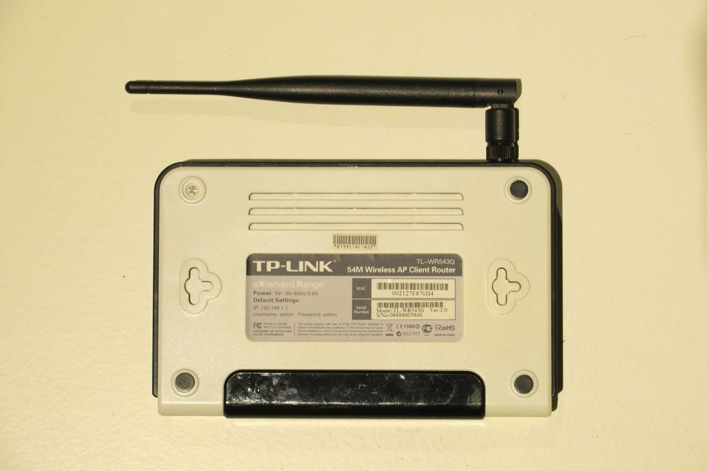 TP Link router wifi TL-WR543G