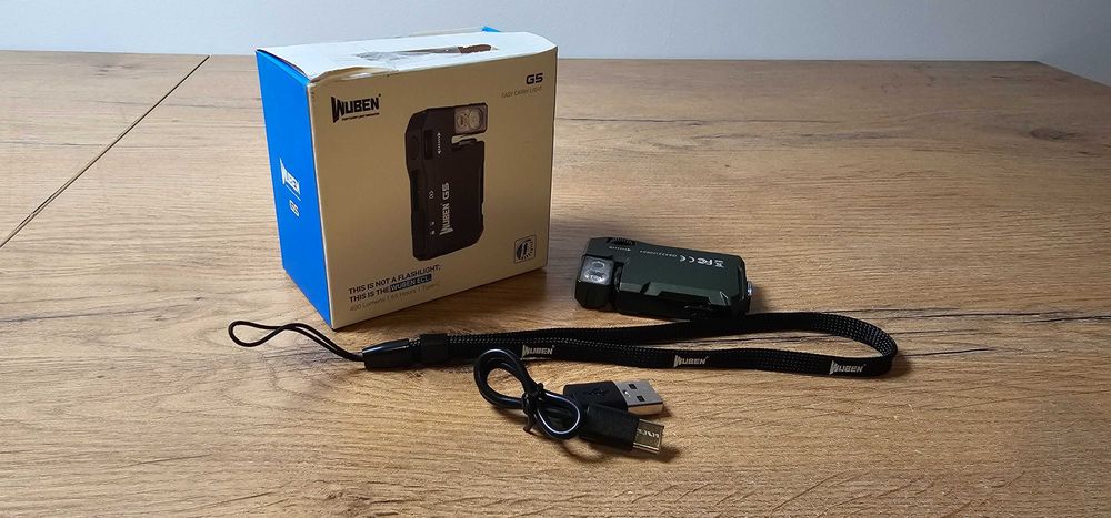 Latarka Wuben G5 LED EDC USB-C 400lm Kompaktowa Magnes Clip