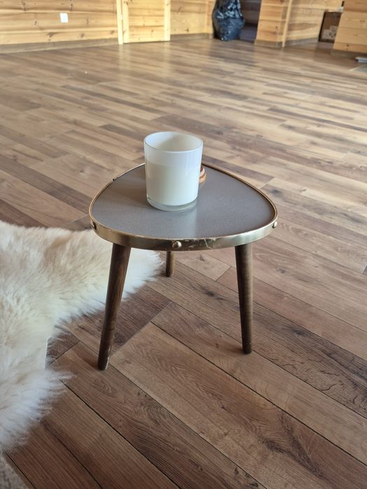 Stolik patyczak, kwietnik z epoki prl