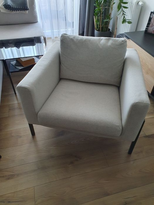 Fotel beżowy, możliwość prania pokrowca