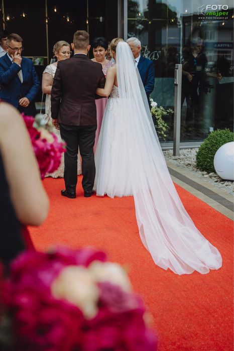 Blyszczaca suknia ślubna Justin Alexander 34/36