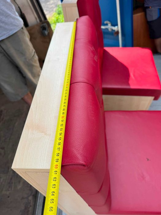 Sofa barowa loża 60x106 czerwona sofy loże kanapa  biuro dom pub bar