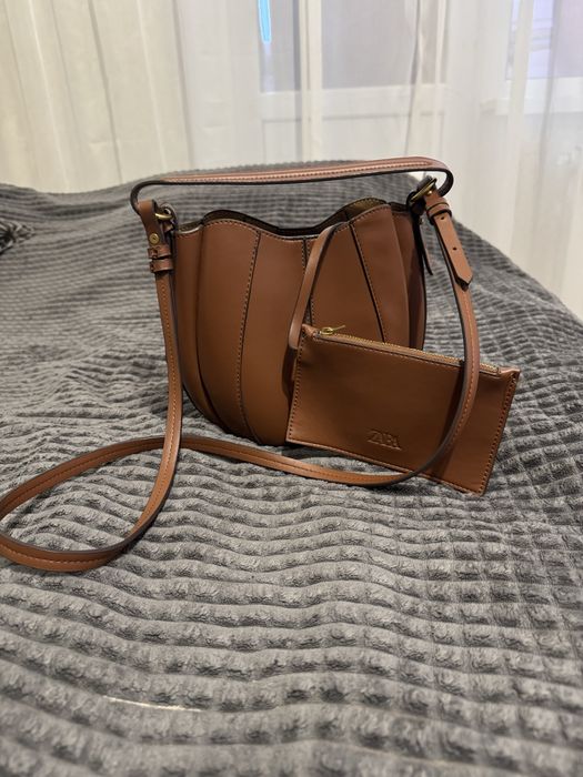 Сумка zara коричнева