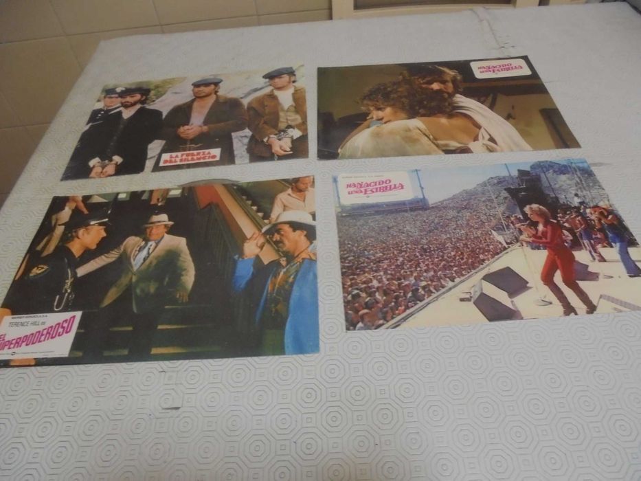 Cartazes de cinema em cartolina (23,5X33,5 cm) dos anos 70 e 80