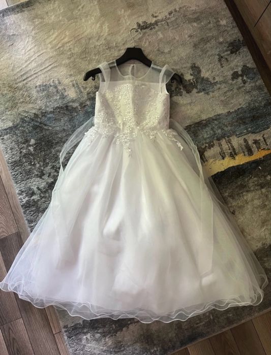 Nowa, śliczna biała sukienka dla dziewczynki, komunia, rozmiar 152