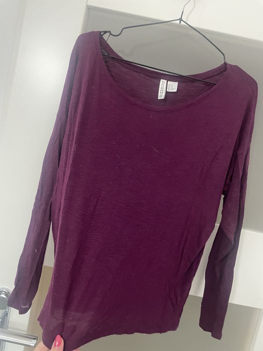 Śliwkowa bluzka H&M rozmiar XS/S