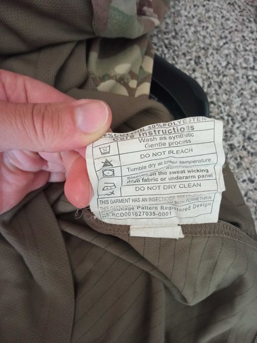 Camisola militar UBAC Shirt Under Body Armour Combat MTP OD Exército Britânico
