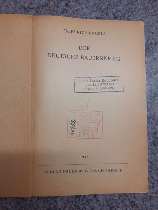 Friedrich Engels - Der deutsche Bauernkrieg [Neuer Weg 1946]