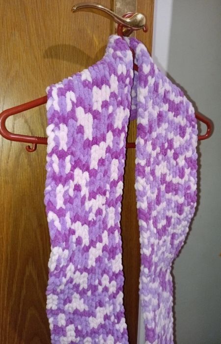 Cachecol de Pompom (brasileiros) e tricot