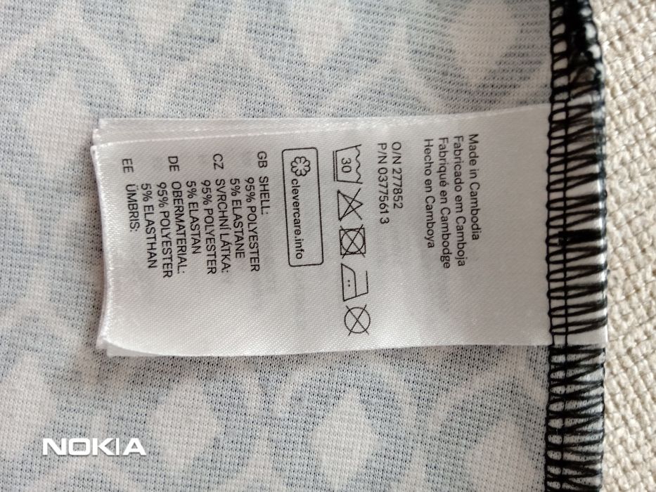 Sukienka z łezką czarno-biała 38 H&M