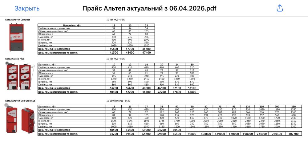 ‼️Котли ALTEP СуперЦіна‼️ побутові, промислові, на дровах, не пелеті, безкоштовна доставка по Україні, гарантія 3 роки від заводу "АЛЬТЕП" (Чернігів)