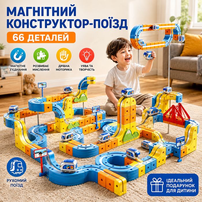 Магнітний конструктор поїзд