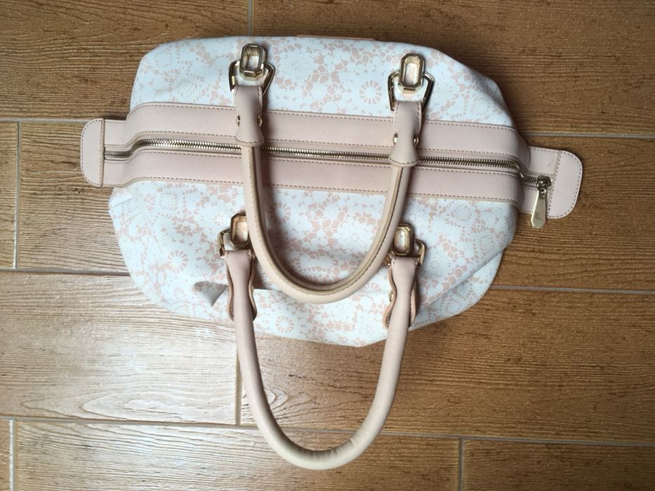 Mala carteira liu jo rosa branco