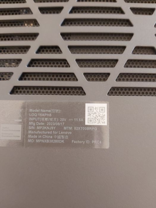 Lenovo LOQ 15APH8 Ryzen 5 7640HS GTX 4060 16GB RAM