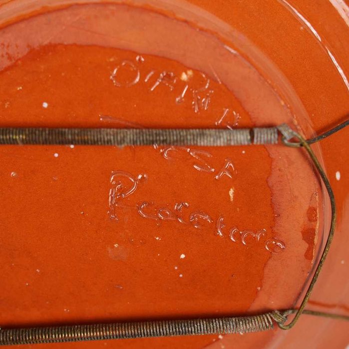 Prato decorativo alentejano pintado à mão em policromia