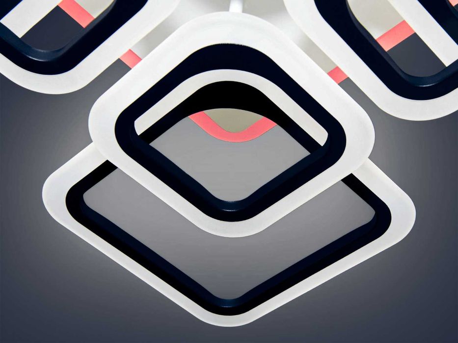 Led-060D/4+4 120Вт з підсвіткою люстра смарт світильник з пультом