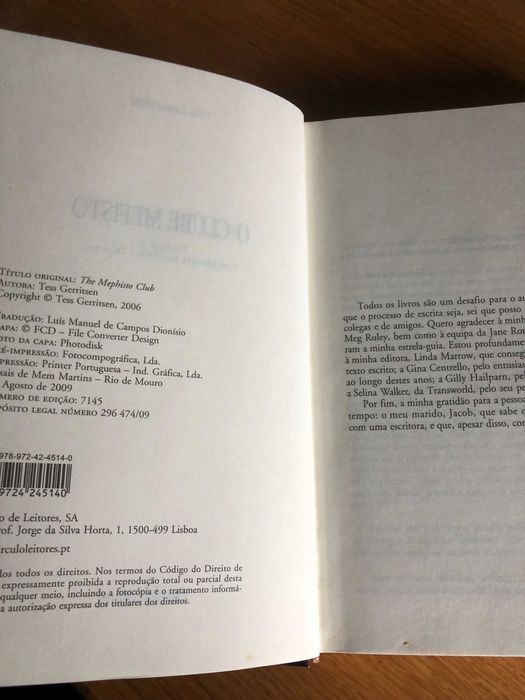 O clube Mefisto     Tess Gerritsen