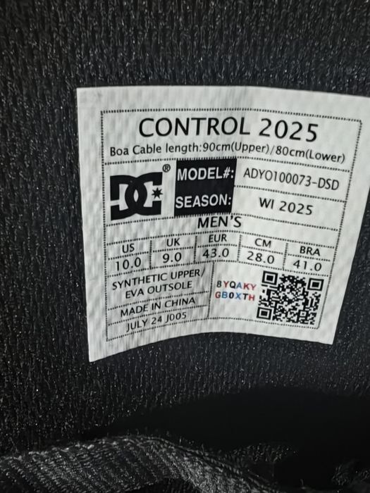 Buty snowboardowe męskie DC Control dark shadow 43