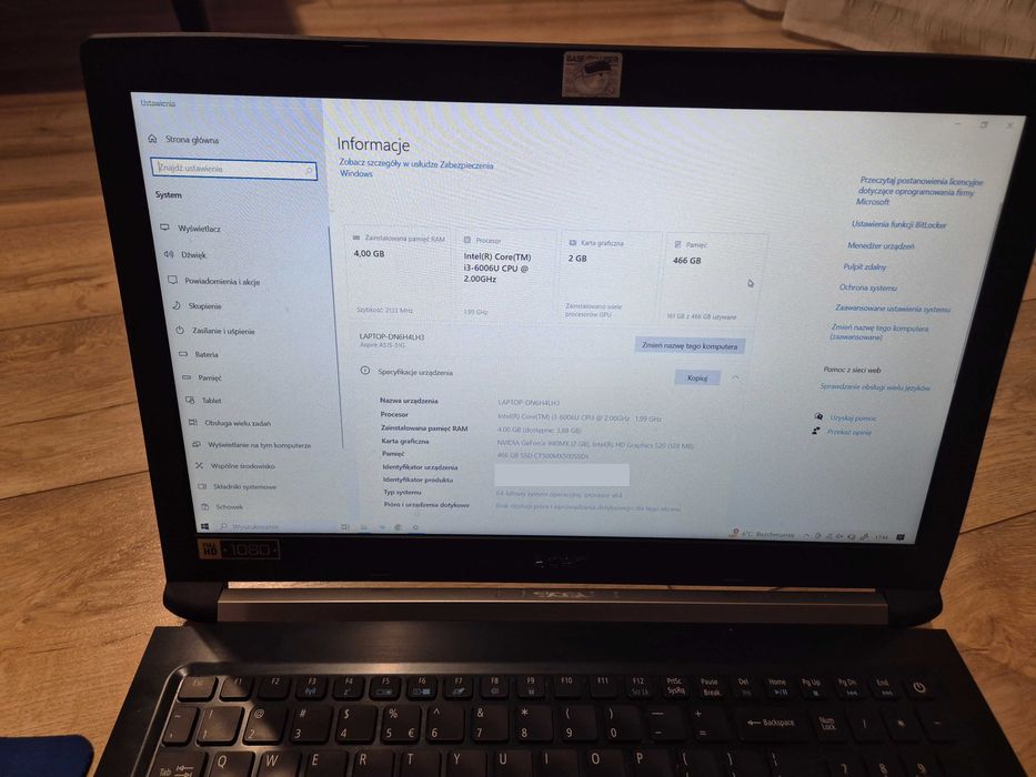 laptop Acer Aspire A515-51G