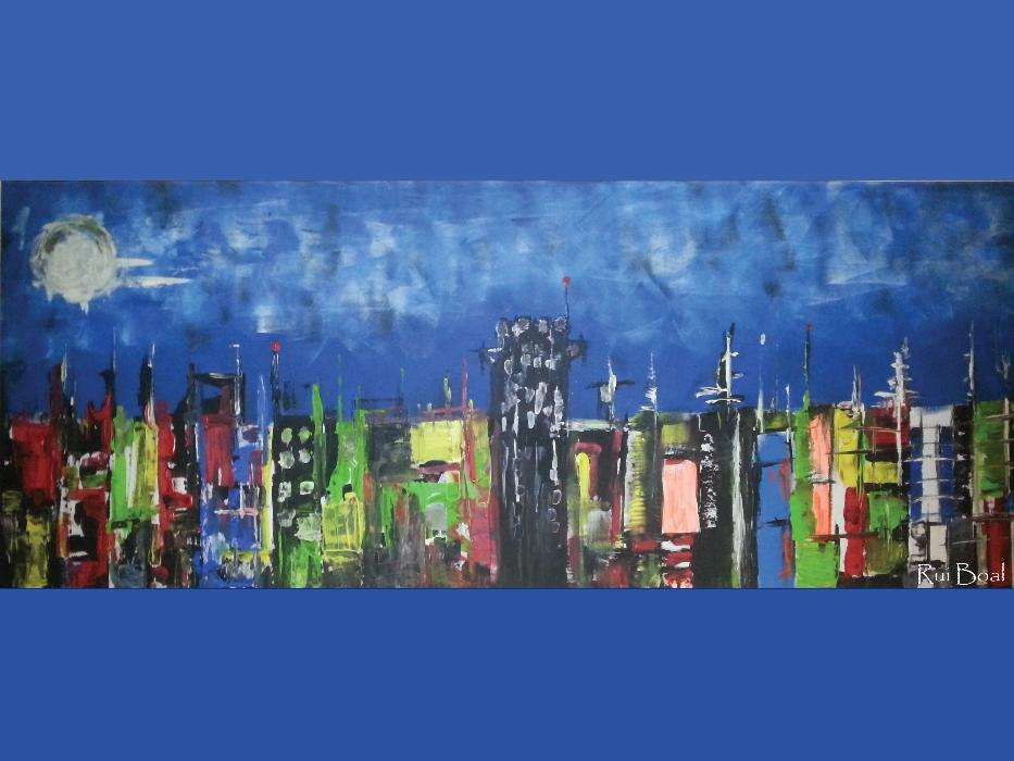 Tela do artista plástico Rui Boal... dimensões , 150 x 80 cm.