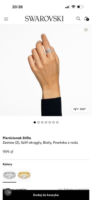 Подвійна каблучка Swarovski stilla