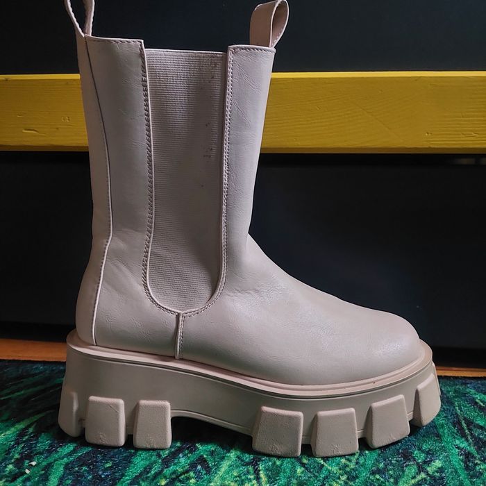 Botki PrettyLittleThing r.38 biker klony bieżnik podeszwy trapery wyso