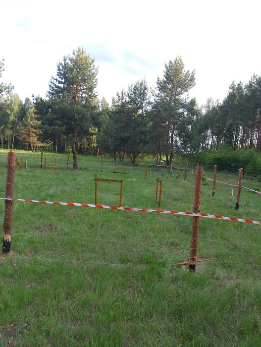 ogrodzenia z siatka leśna  tymczasowe. Posiadam również kołki