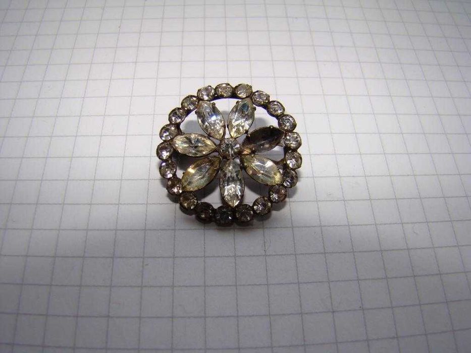 Серебряная брошь брошка с камнями, винтаж из СССР.