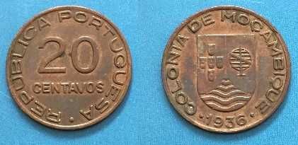 Moçambique 20 Centavos 1936