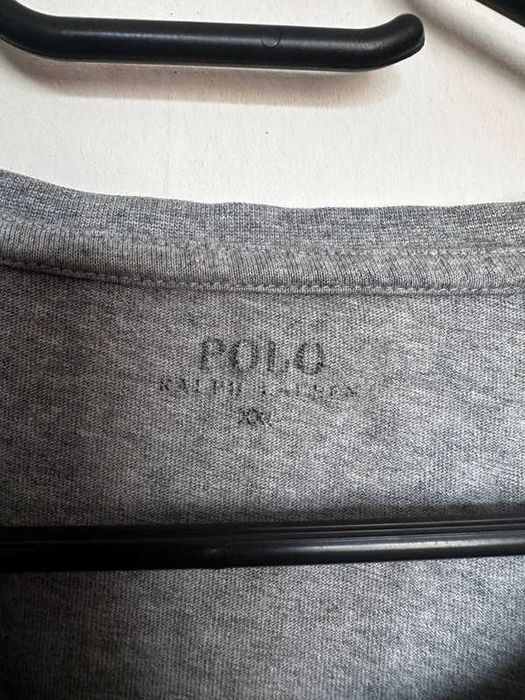 Polo Ralph Lauren koszulka szara • bdb stan • granatowy konik logo