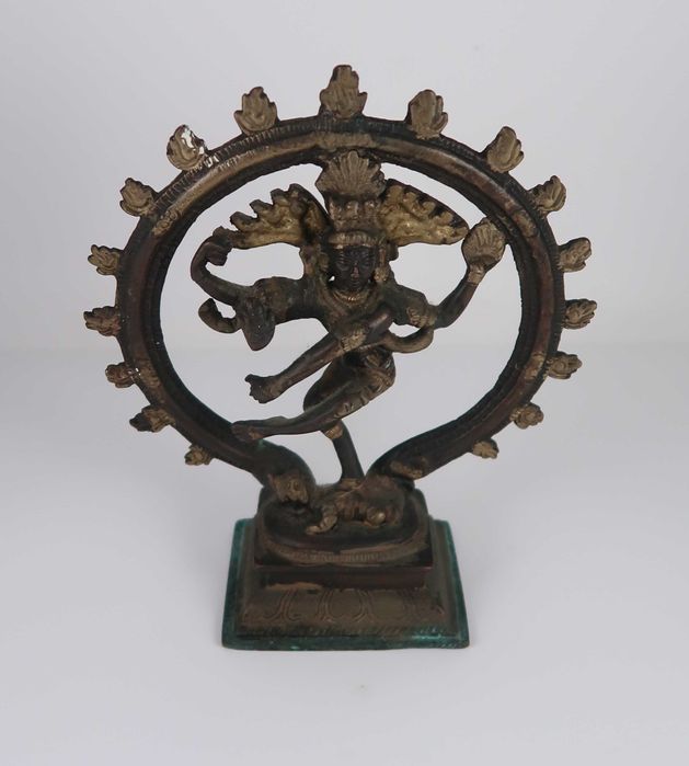 Escultura Shiva Nataraja antiga - 18.5 cm