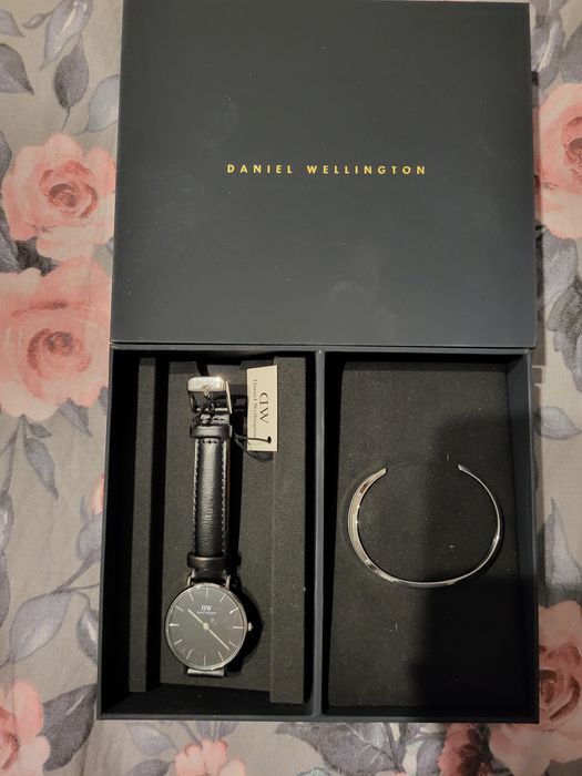 ORYGINAŁ Zegarek Daniel Wellington NOWY SKORZANY plus bransoletka