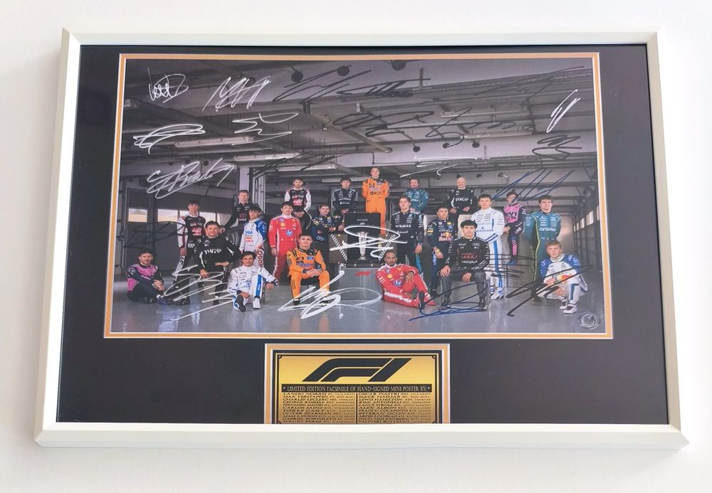 Moldura 2026 F1 Drivers com Autógrafos (A4)