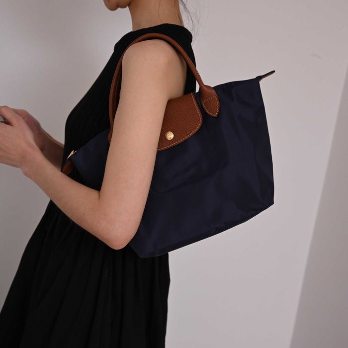 Longchamp granatowa modna duża torba ręczna