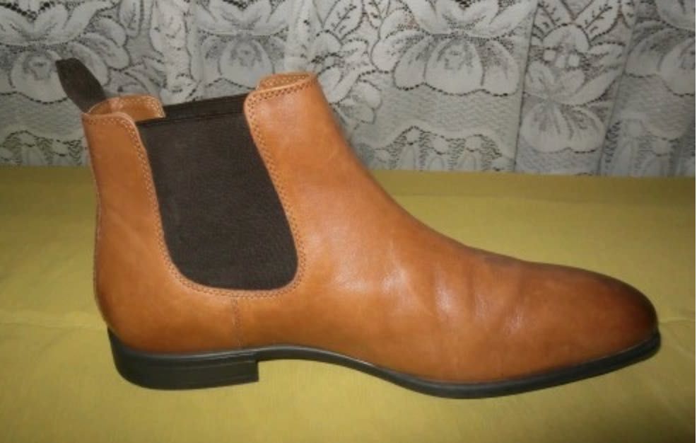 Sztyblety Scechers Classic brązowe 45 wkładka 30 cm skóra naturalna