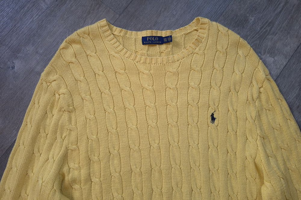 Жовтий чоловічий светер Ralph Lauren коси розмір 2xl