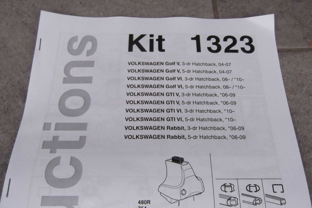 Bagażnik dachowy bazowy VW Golf 4 , 5 , 6 , THULE