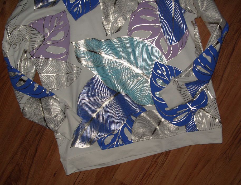 bluza z kapturem w liście monster-MEGI- r. S/M