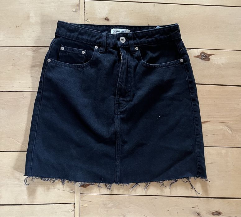 Spódniczka spódnica krótka czarna retro Zara S dżinsowa