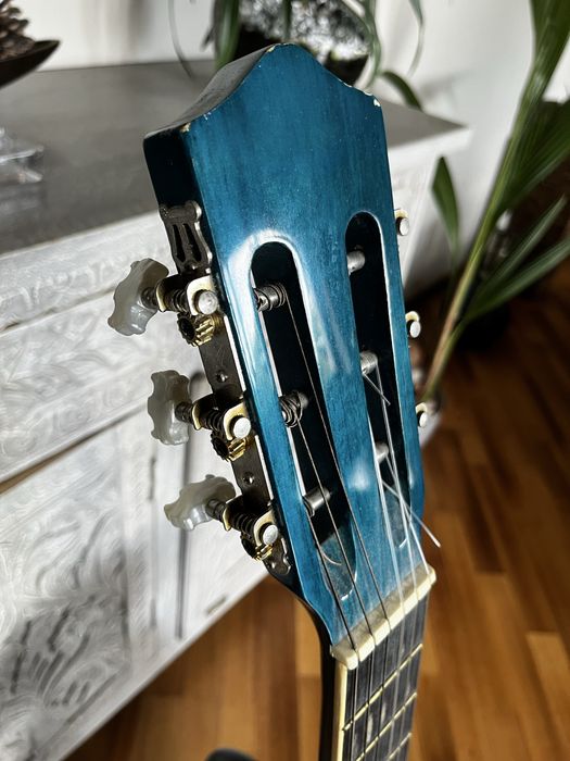 Gitara klasyczna niebieska Durango zestaw akcesoria szkoła muzyczna