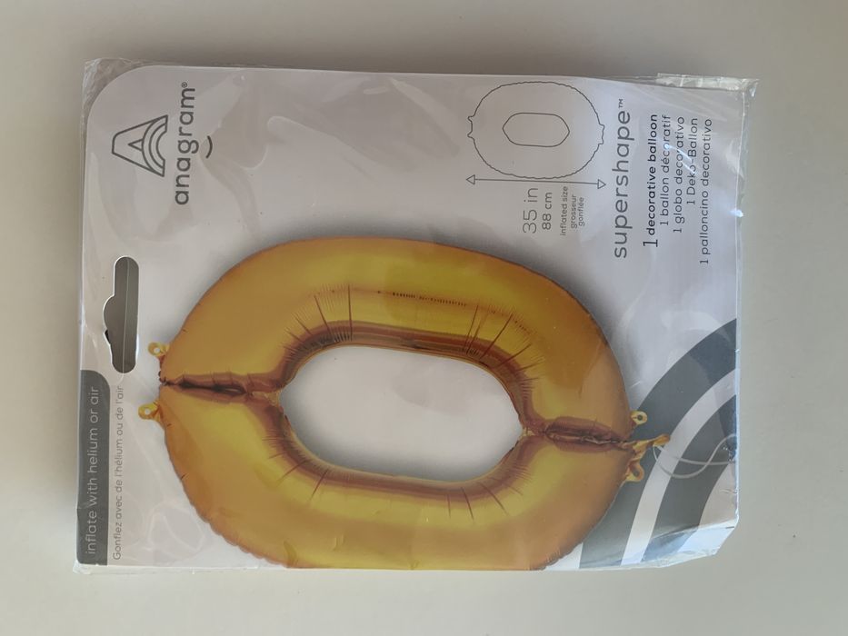 Zero Number Balloon for Party, 88 cm
