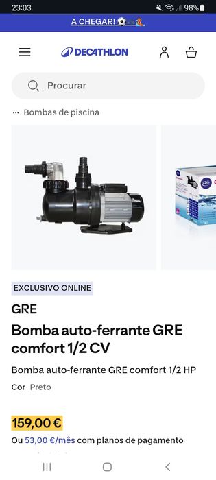 Bomba auto-ferrante GRE comfort 1/2 CV
