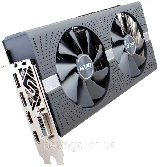 Видеокарта SAPPHIRE Nitro+ Radeon RX-580 (570) 8 Гб с райзером.