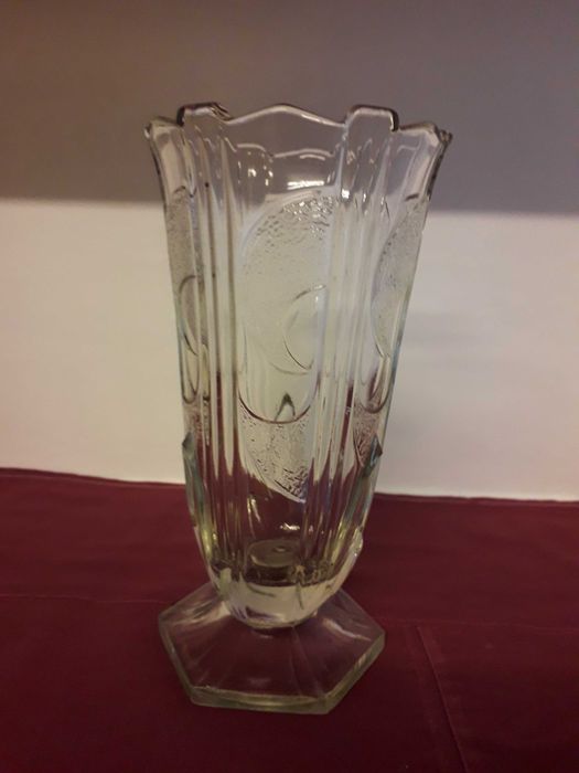 Przedwojenne szkło wazon huty Hortensja