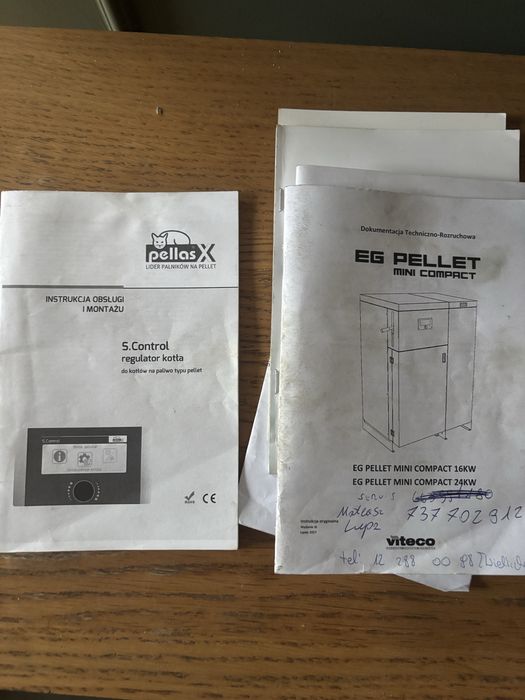 Kocioł na pellet 24kW z zasobnikiem 188L Viteco EG Pellet Mini Compact
