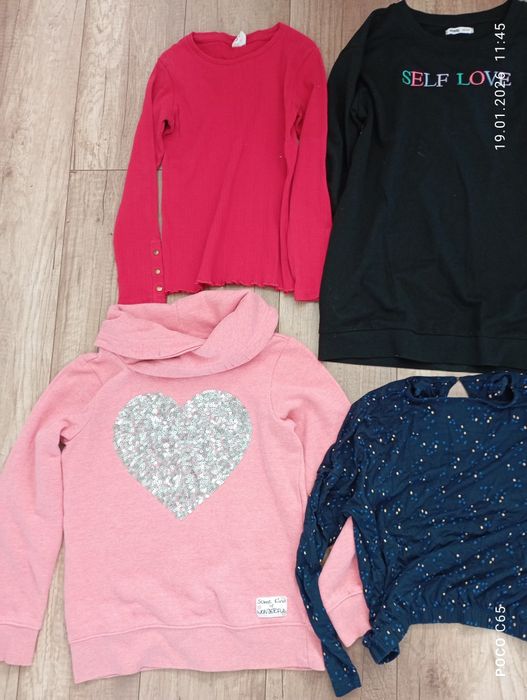 Wielka paka ubrań dla dziewczynki rozmiar 146-152