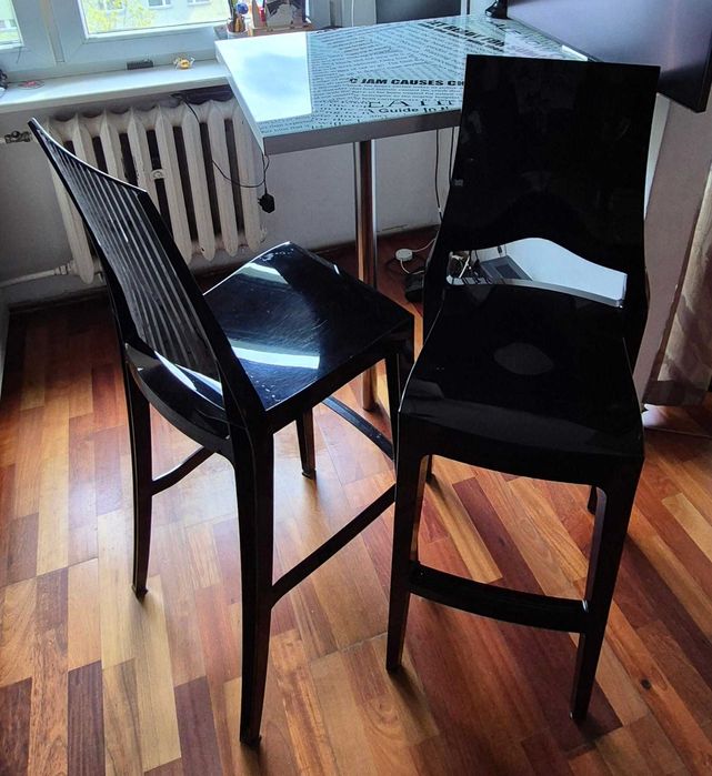 Krzeslo barowe Sgabello Glenda scab design czarny